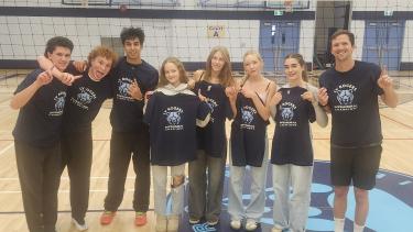 A picture of Team Grey Intramural volleyball champs