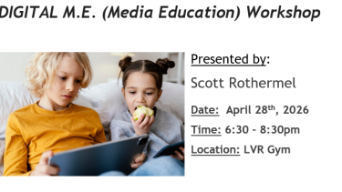 A poster for a digital awareness workshop for parents