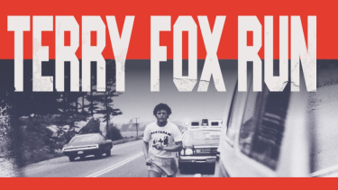 A banner that says, "Terry Fox Run"
