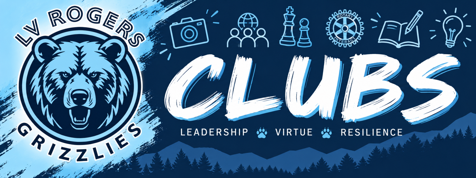 a banner that says clubs and has the LVR logo