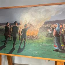 The famous "Burning of Arms" painting.